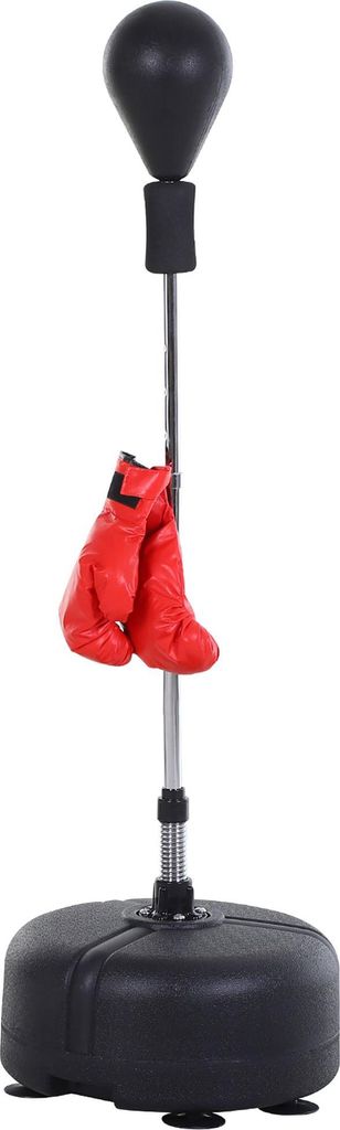 Punchingball Set Standbox Training Set 136-154 cm höhenverstellbar mit 1 paar Handschuhe Geeignet für Profis und Anfänger Schwarz