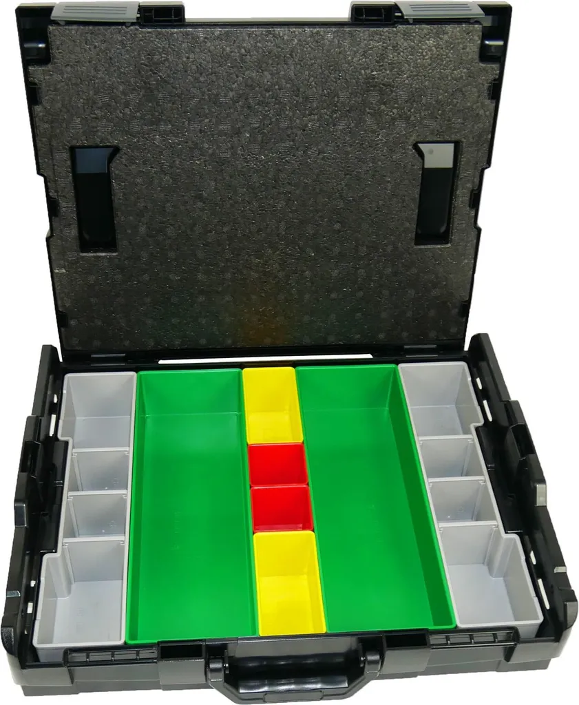 Coffret L-Boxx 102 noir BS Systems incluant kit de 8 boîtes d'insertion