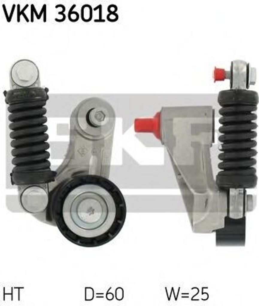SKF VKM 36018 Spannrolle Keilrippenriemen für RENAULT MEGANE I (BA0/1) MEGANE I Classic (LA0/1) für VOLVO V40 Kombi (645)