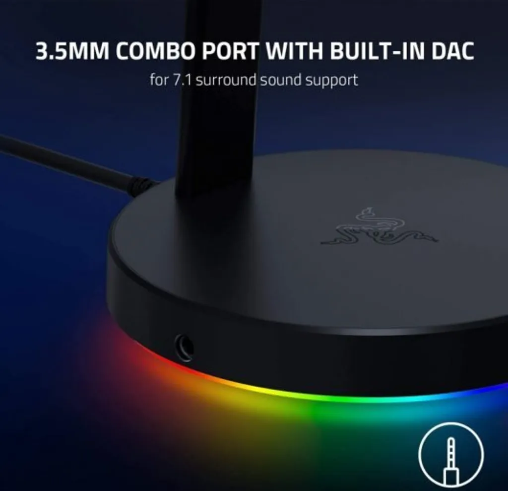 Support Casque Razer Rose avec Ports USB 3.1 - Idéal pour Setup Gaming
