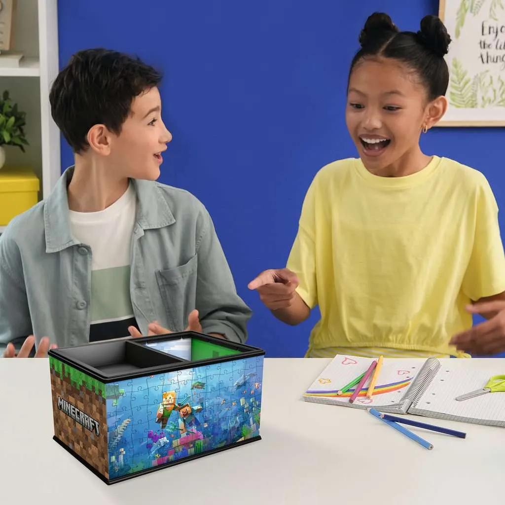 Coffret de rangement Minecraft avec 216 pièces de construction rigides - 4