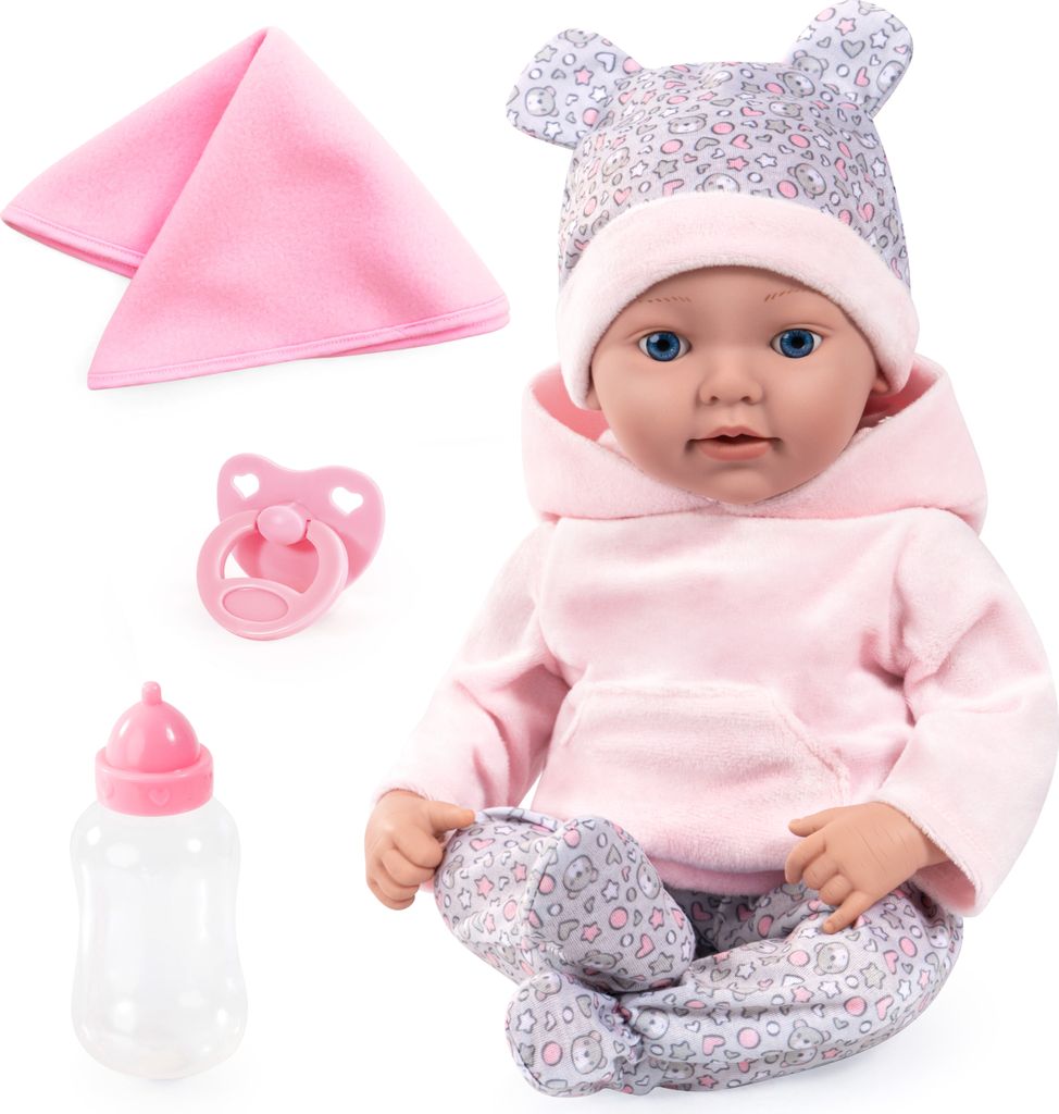Bayer Design 93827AD Reborn Babypuppe, lebensecht, Produktbild 