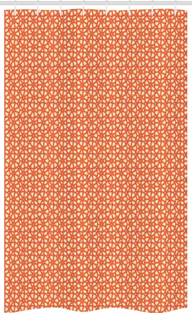 ABAKUHAUS Tenda Doccia Stretta 120x180 | Tessuto Impermeabile Arancio