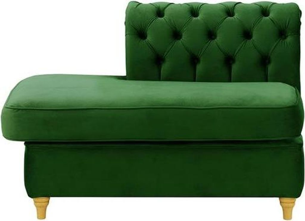 Chesterfield Modul - Abschlusselement rechteckig, links (ESL)-Velluto 10-like oak