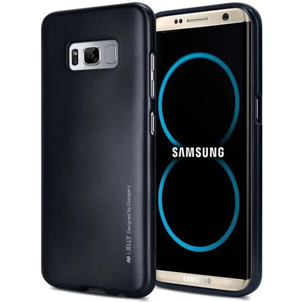 Coque arrière Galaxy S8 Plus Jelly Cover fine et résistante coloris noir