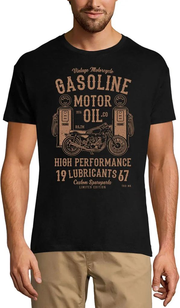 Herren Grafik T-Shirt Vintage Motorrad Benzin Motoröl 1967 limitierte Auflage – Vintage Motorcycle Gasoline Motor Oil 1967 Limited Edition – G...
