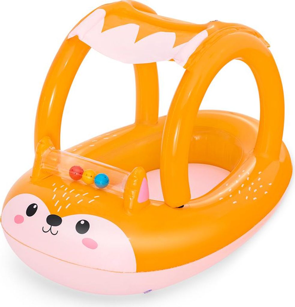Bestway Kinder-Schlauchboot Friendly Fox mit Sonnenschutzdach 94 x 66 cm