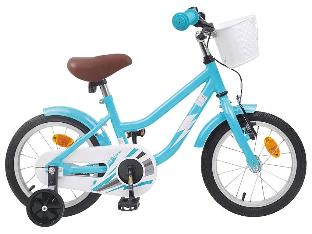 vidaXL Kinderfahrrad 14 Zoll für 3-5 Jahre alt Himmelblau