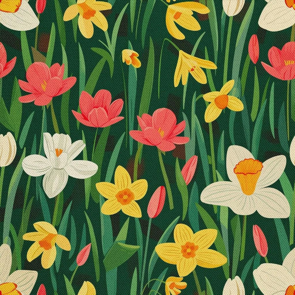 OUTDOOR DEKOSTOFFE OXFORD - Motiv Frühling I DX7323