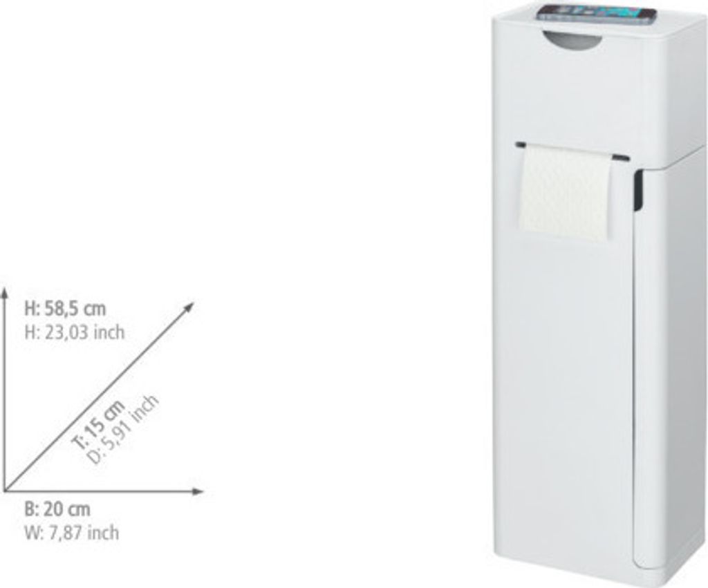WENKO WC-Garnitur Imon weiß Kunststoff Produktbild 3