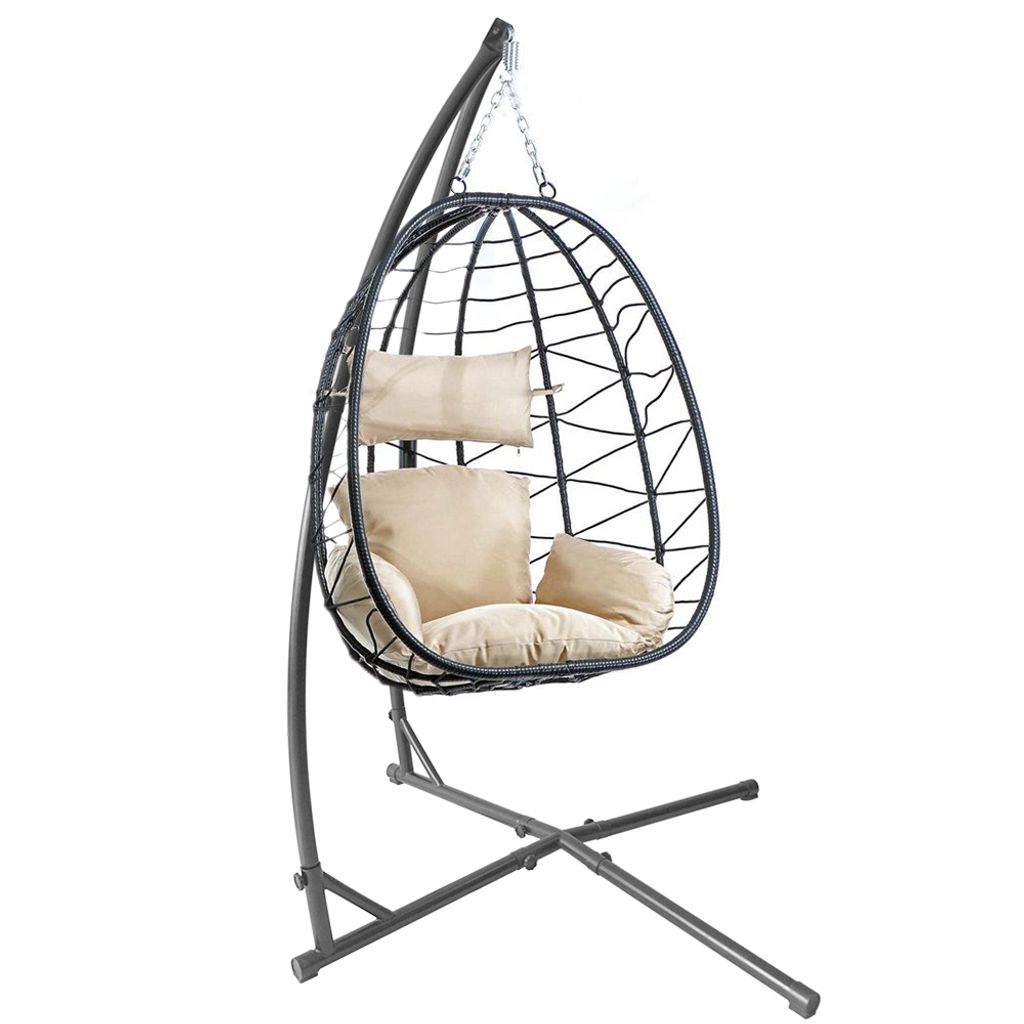 Hängesessel Gestell Hängesesselgestell 214cm (Ohne Hängematte) bis 120kg Schwarz
