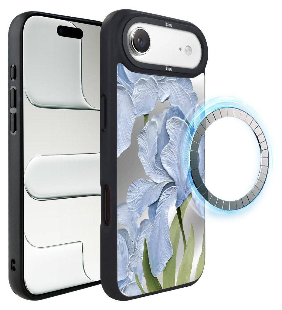 Schutzhülle für das iPhone Air, MagSafe-kompatibel, mattschwarze Seiten, Blaue Iris