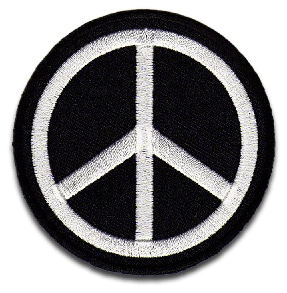 Peace Zeichen Frieden Liebe - Aufnäher, Bügelbild, Produktbild 