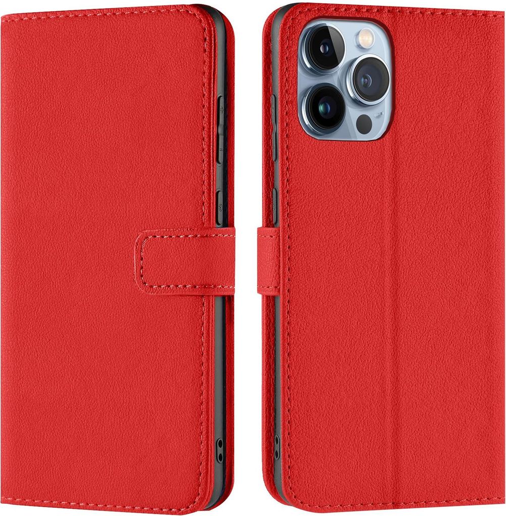 Book Case für iPhone 14 Pro Hülle Flip Cover Handy Tasche Schutz Hülle Etui Schale