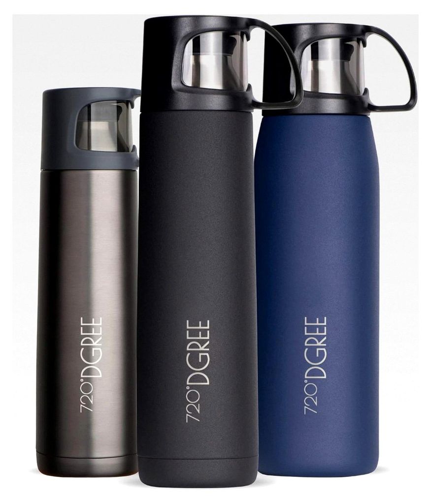 Thermoskanne mit Becher 1l „Follow“ - 3 Größen, 12h heiß, 24h kalt, auslaufsicher, BPA-frei - Edelstahl Thermosflasche, Isolierflasche für ...