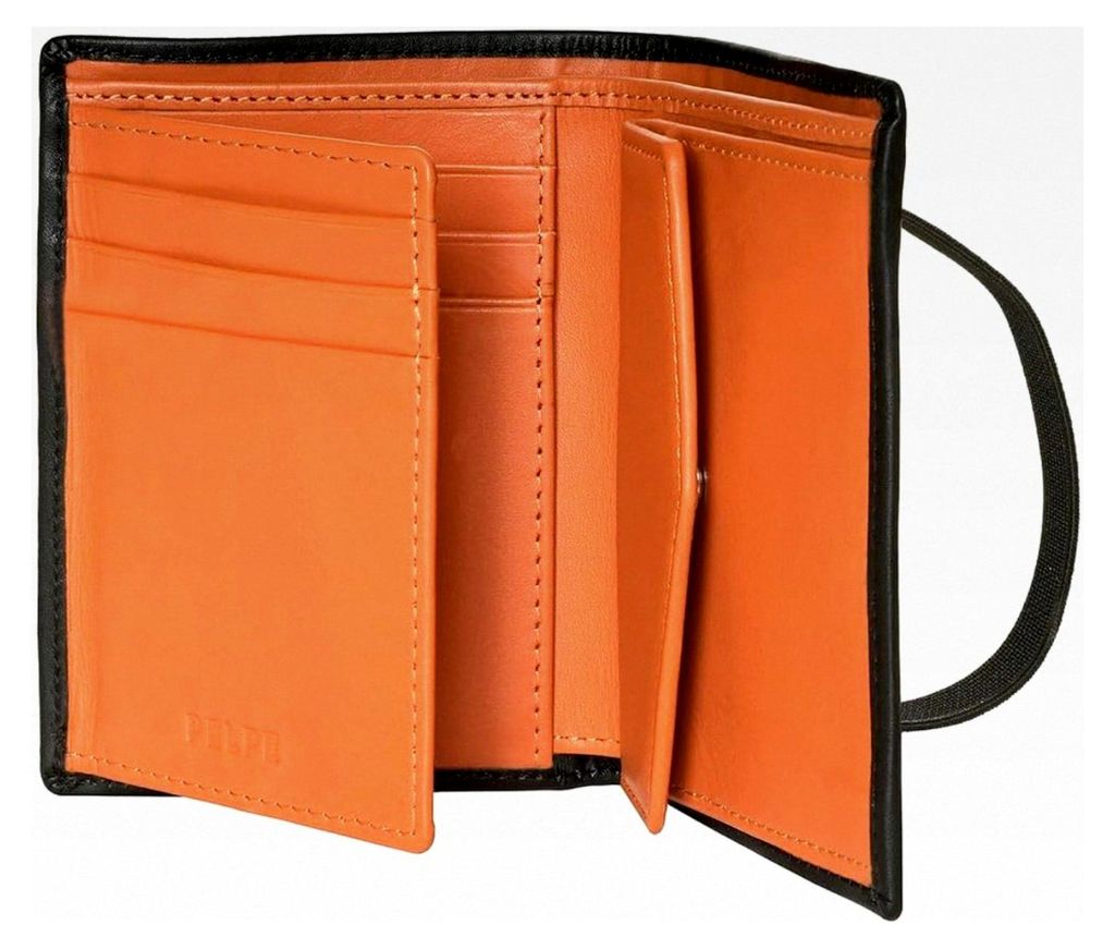Herren-Geldbörse aus echtem Leder, schlankes Design mit mehreren Fächern
