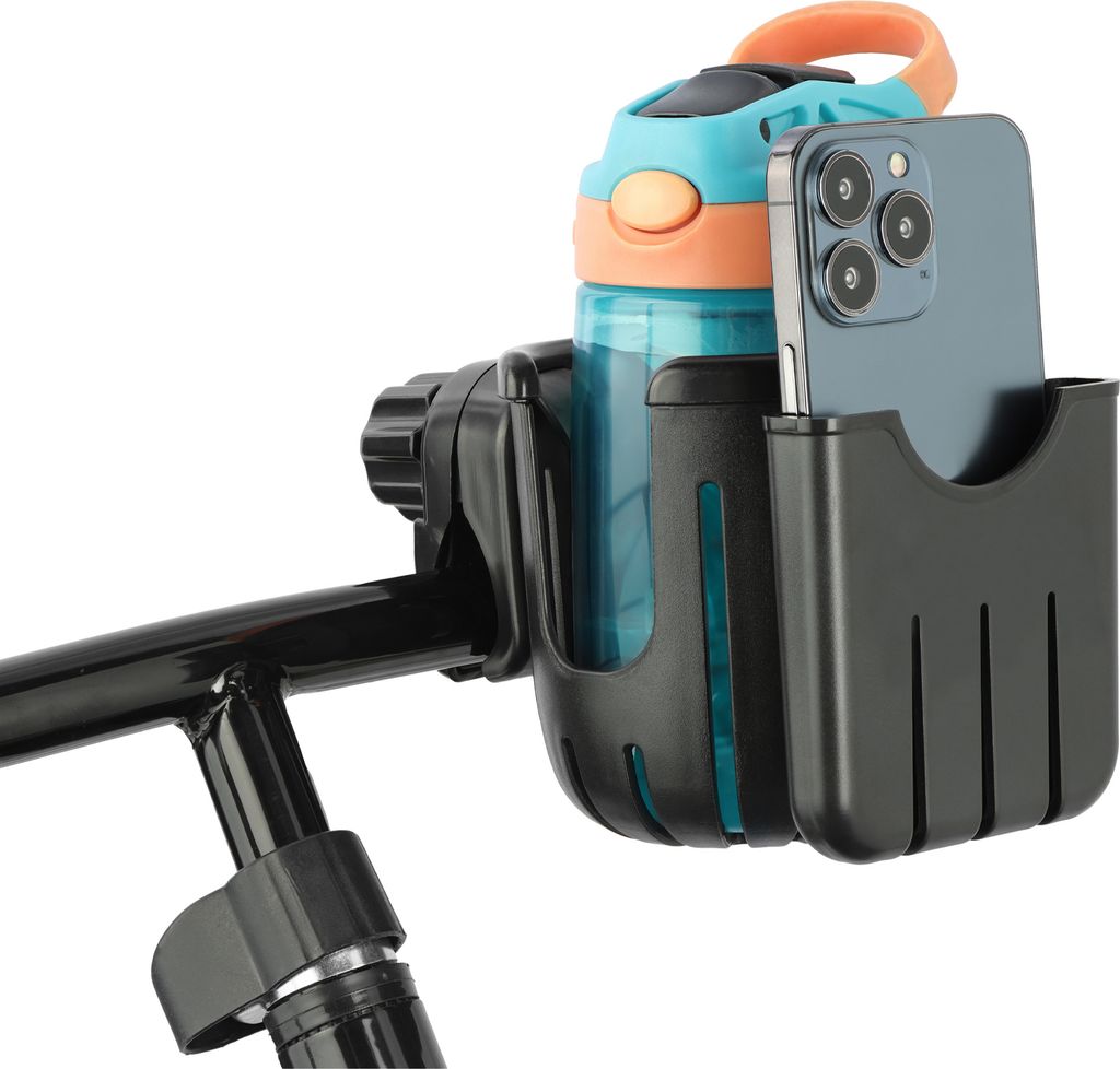 Navaris Getränkehalter - Handy- & Becherhalter Kinderwagen - Flaschenhalter Kinderwagen - Handyhalterung - Cup Holder Kinderwagen - Kinderwagen