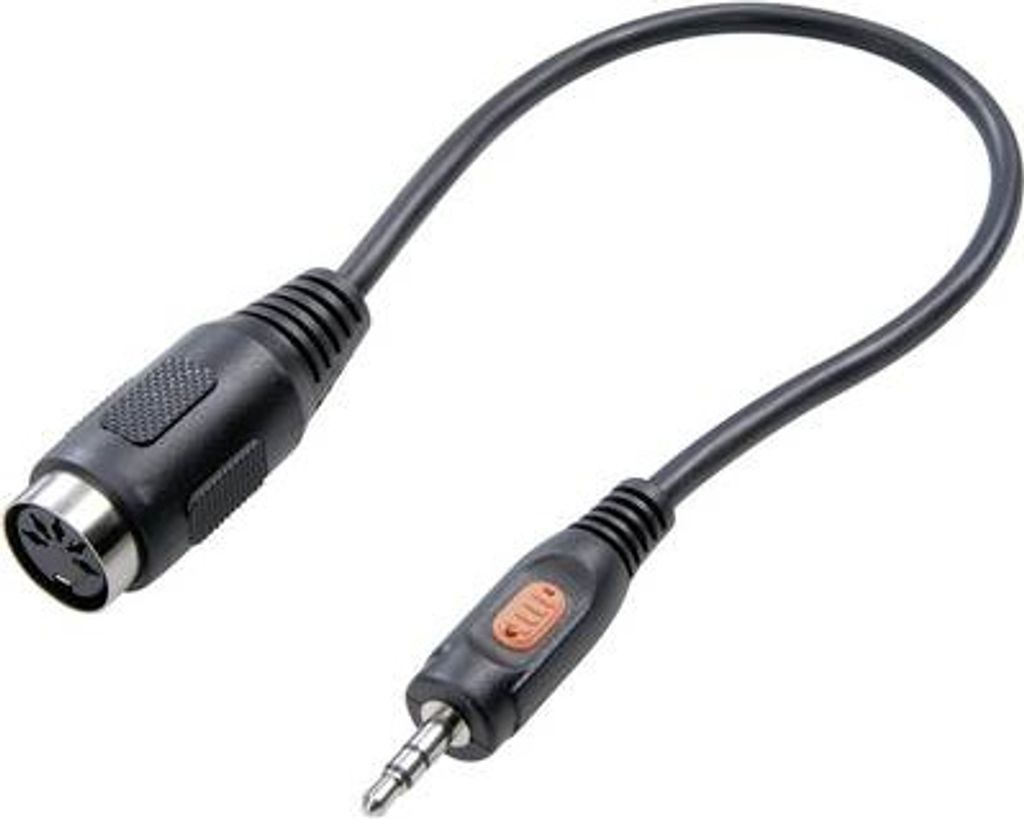 SpeaKa Professional DIN-Anschluss / Klinke Audio Adapter [1x Klinkenstecker 3.5 mm