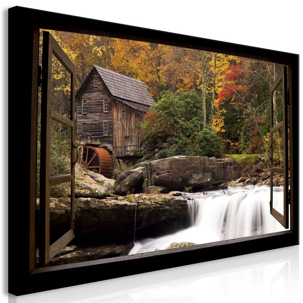Wandbild Mega XXXL Fensterblick 250x125 cm Einteiliger XXL-Format Kunstdruck zur Selbstmontage Leinwandbilder moderne Bilder DIY Wanddekoration Woh...