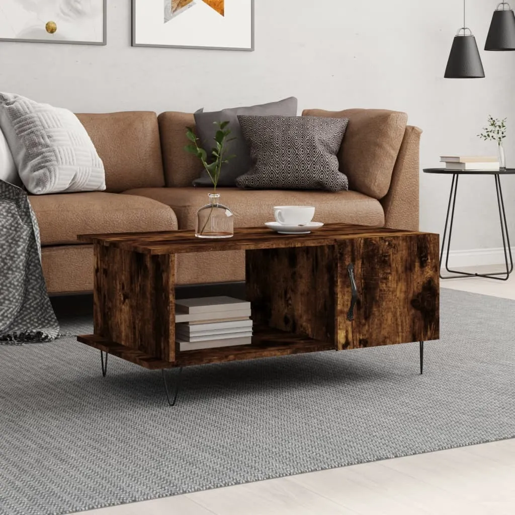 Tavolino Design Rovere Fumé 90x50x40 cm - Arredo Luxury The Living Store