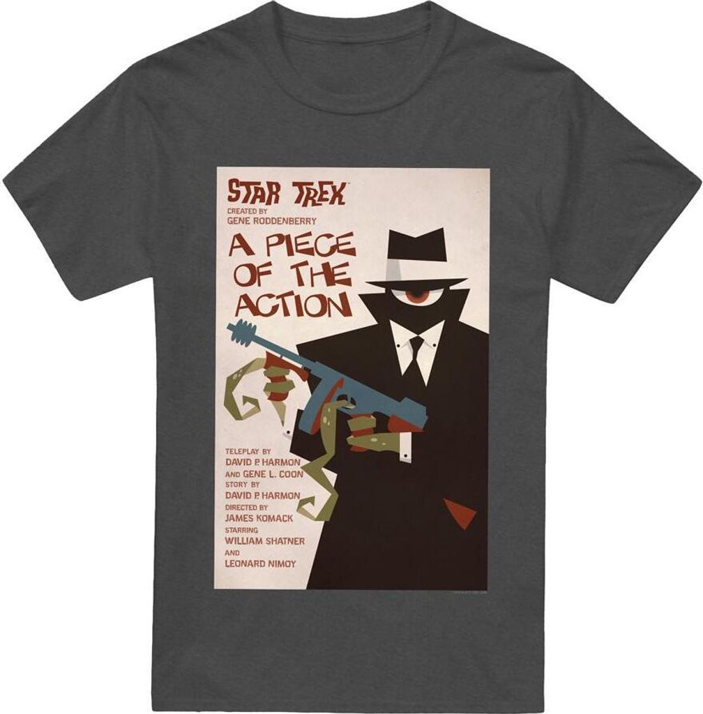 Star Trek - "The Original Series Episode 46" T-Shirt für Herren/Damen Uni TV17742 (3XL) (Holzkohle)