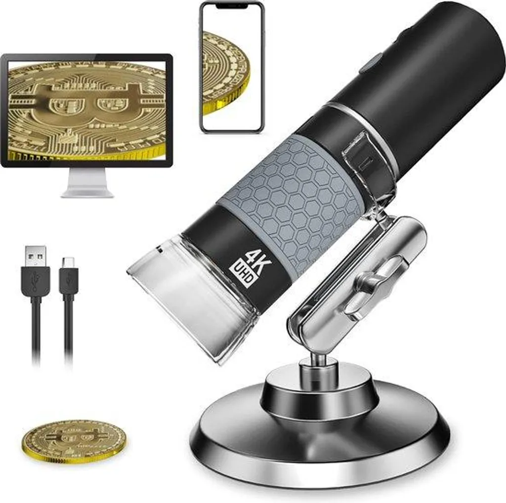 Microscope scientifique numérique USB avec caméra pour smartphone et PC