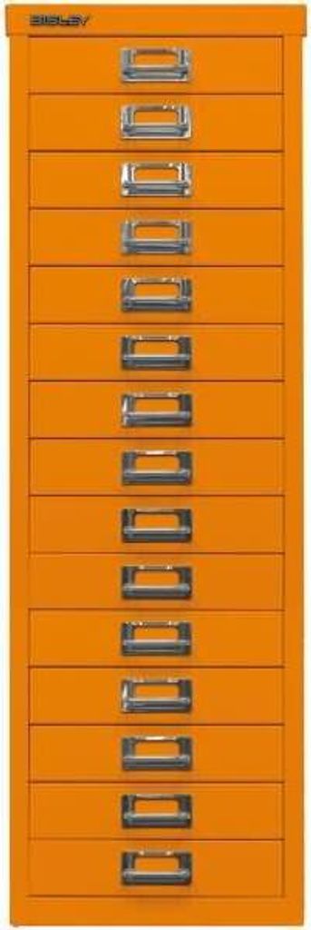 BISLEY MultiDrawer L3915 Schubladenschrank orange 15 Schubladen 27,8 x 38,0 x 85,7 cm