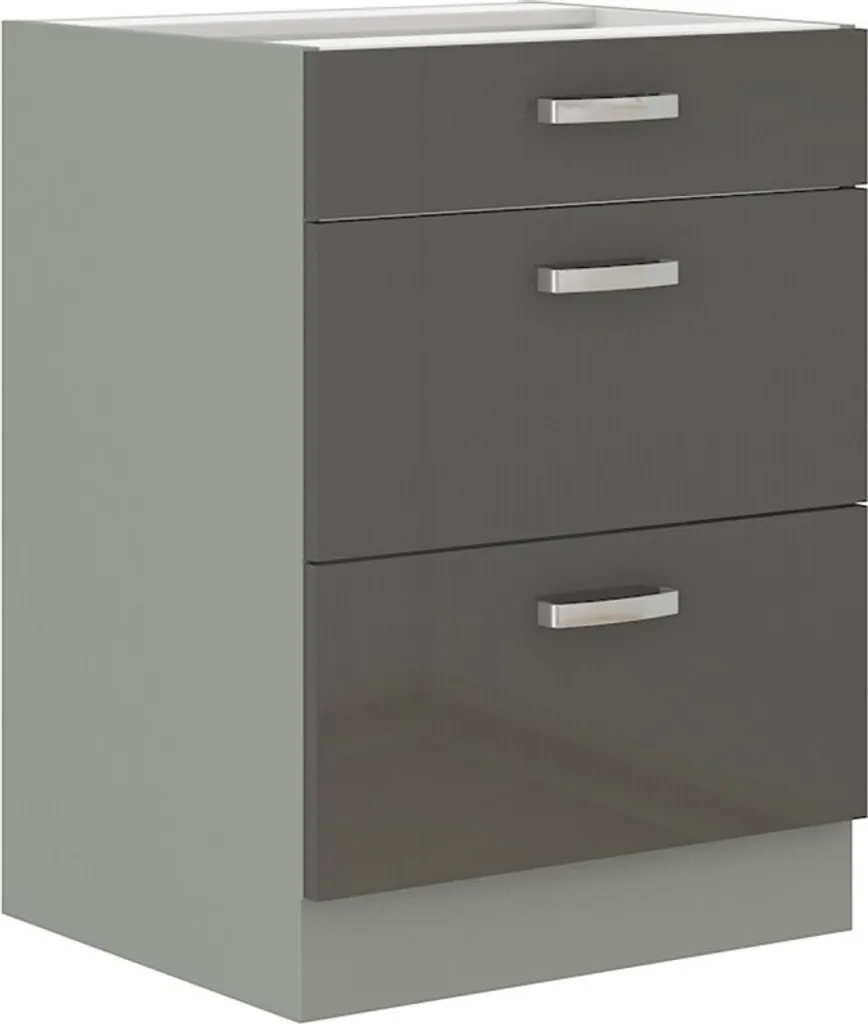 Armoire à tiroirs ULLERIKE 60 cm grise - Rangez tout dans peu d'espace
