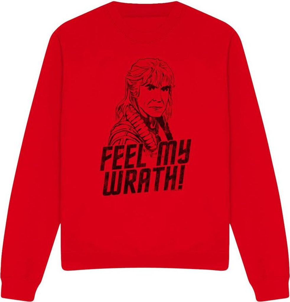Star Trek - "My Wrath" Sweatshirt für Herren/Damen Uni TV11301 (M) (Rot)