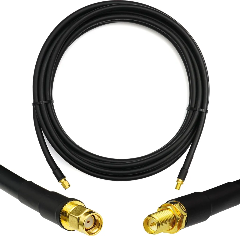 Prolunga Antenna WiFi 20m RP-SMA Maschio-Femmina 50 Ohm 5D-FB