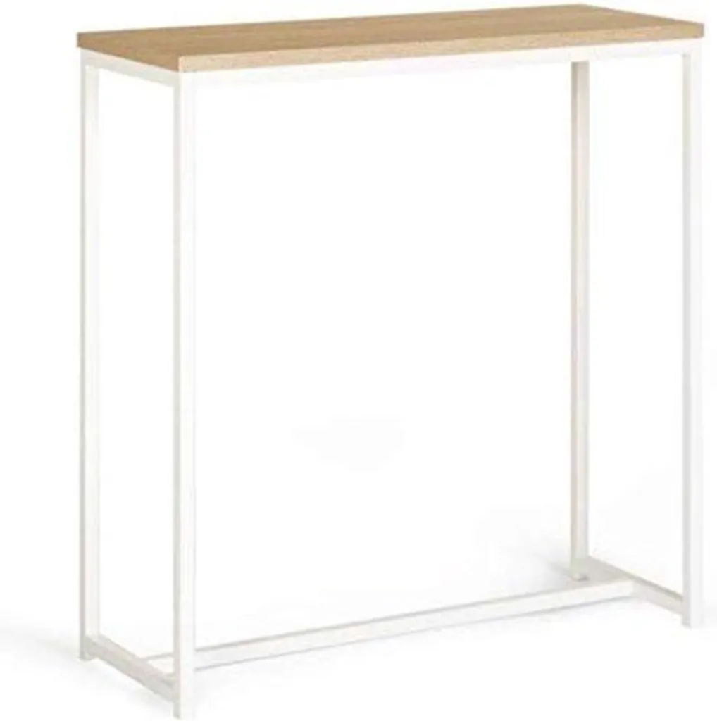 Meuble de rangement bois blanc et métal - Buffet pour cuisine et salon