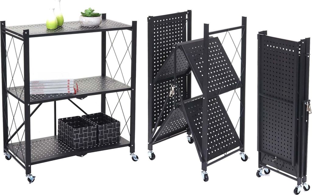 Klappbares Regal auf Rollen KLAP | HxBxT 87x72x34cm | 3 Produktbild 