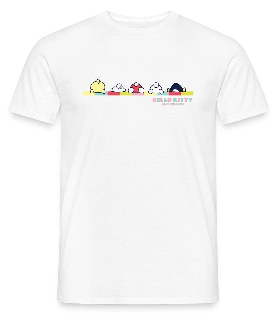 Spreadshirt Hello Kitty And Friends Pose Männer T-Shirt, 4XL, Weiß