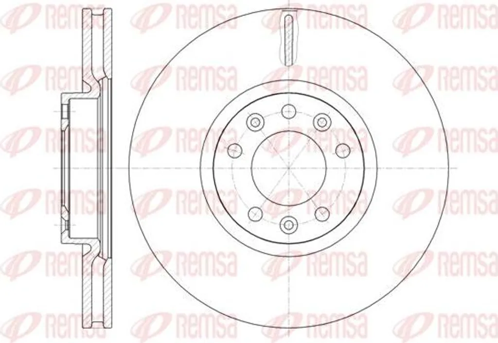 Disque de frein REMSA 61472.10 ventilé et robuste pour C5 et 407 SW