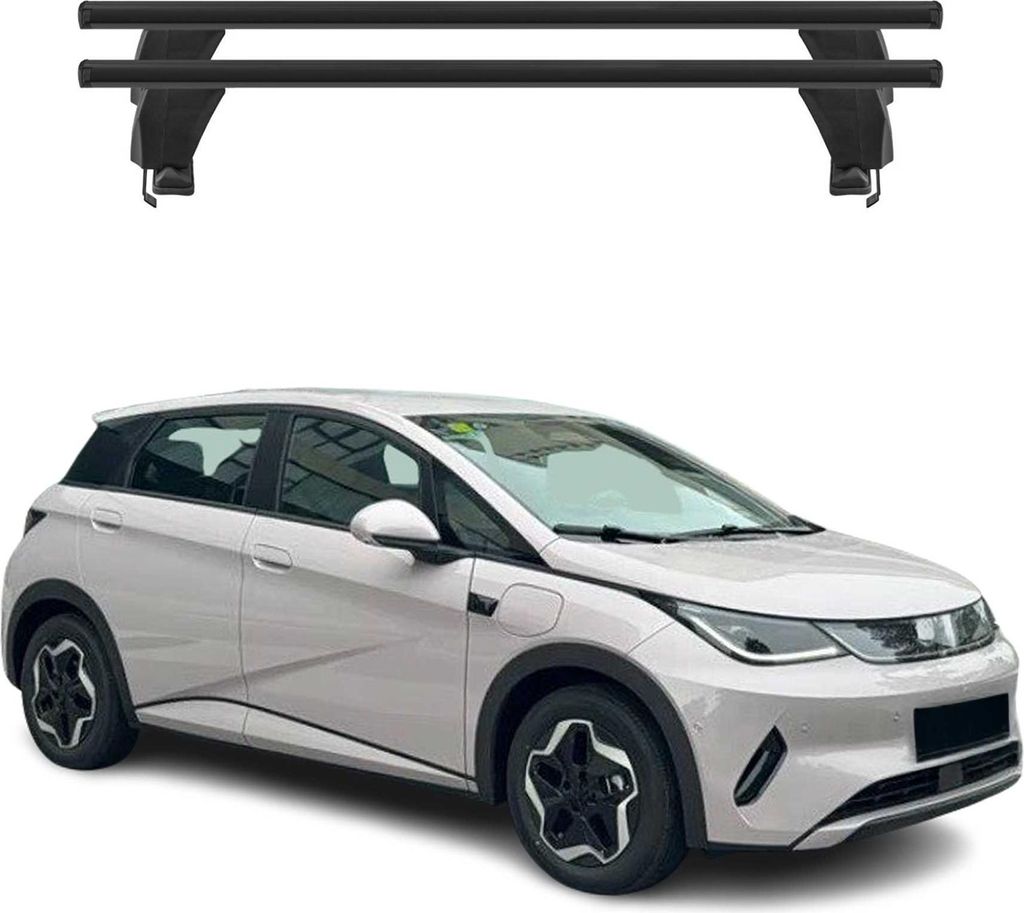 Menabo Dachträger Grundtäger für BYD Dolphin 2024-2025 50kg Aluminium Schwarz 2x