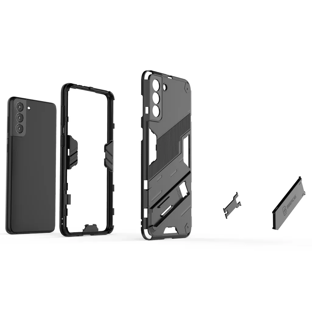 XINYEXIN Cover per Honor 90 Lite 5G, Traslucida Custodia Antiurto Antigraffio con Supporto Anello a 360°, PC + TPU Bumper Case - Army Green