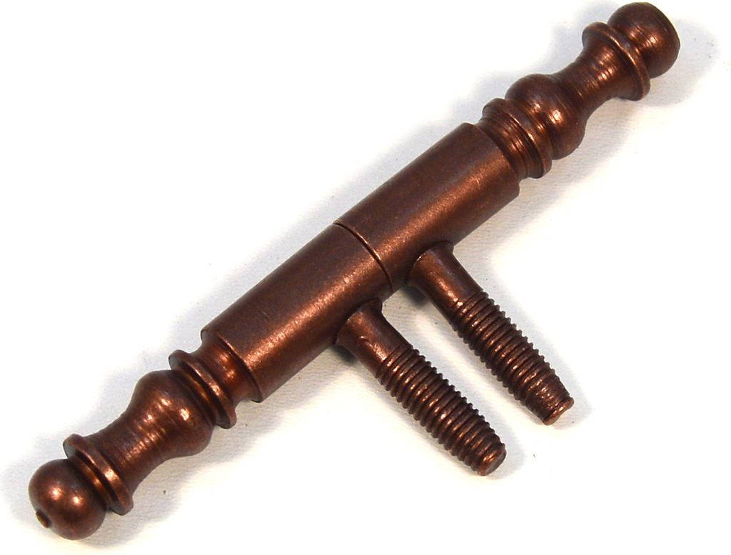 4 Stück IHC Scharnier Einbohrbander mit Zierkopf Aufschraubband Turband Tur-Scharnier Bronze Höhe: 100mm