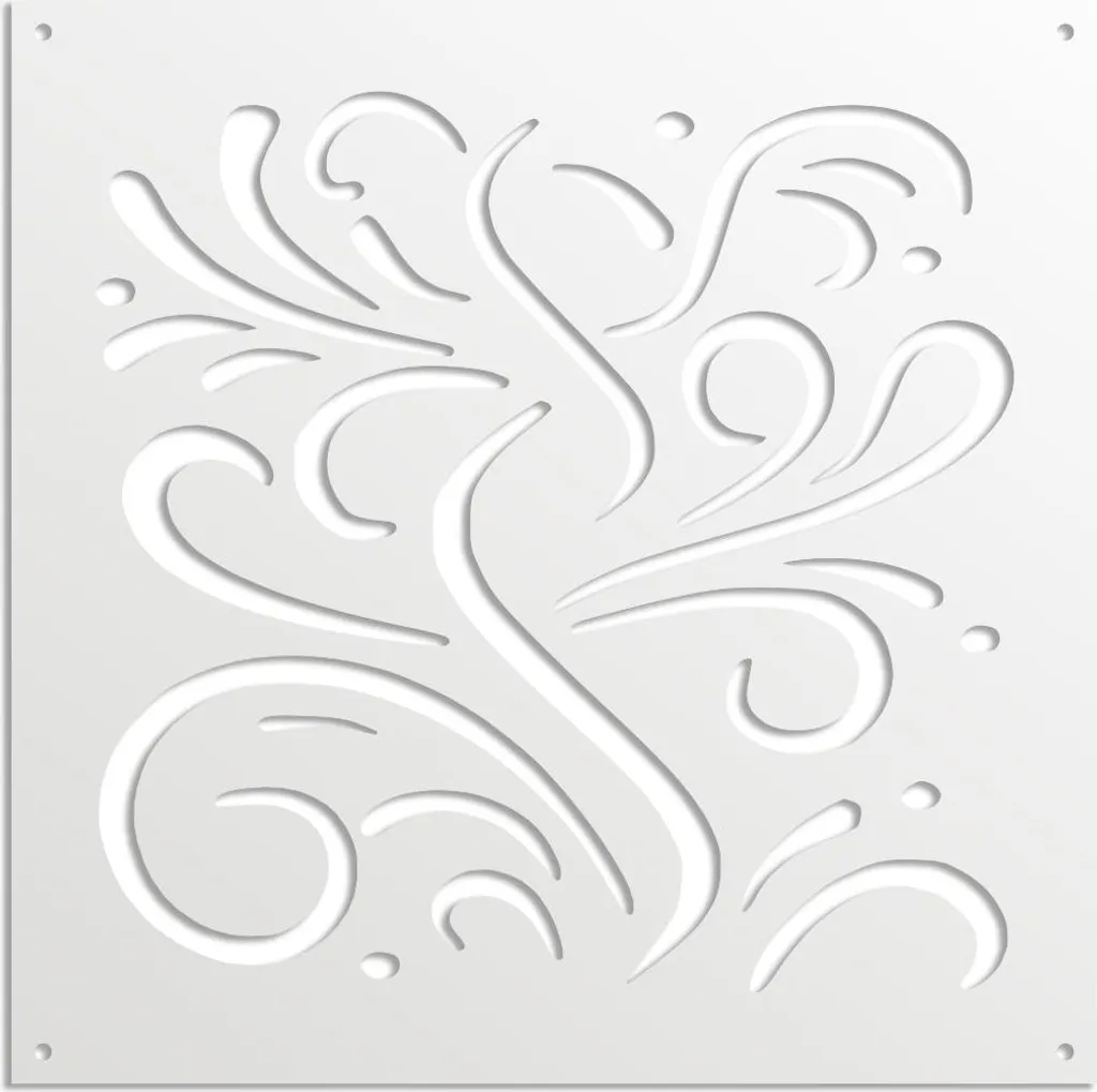 BLOW Pannello PVC Traforato 48x48 Bianco | Parasole e Divisorio Decorativo