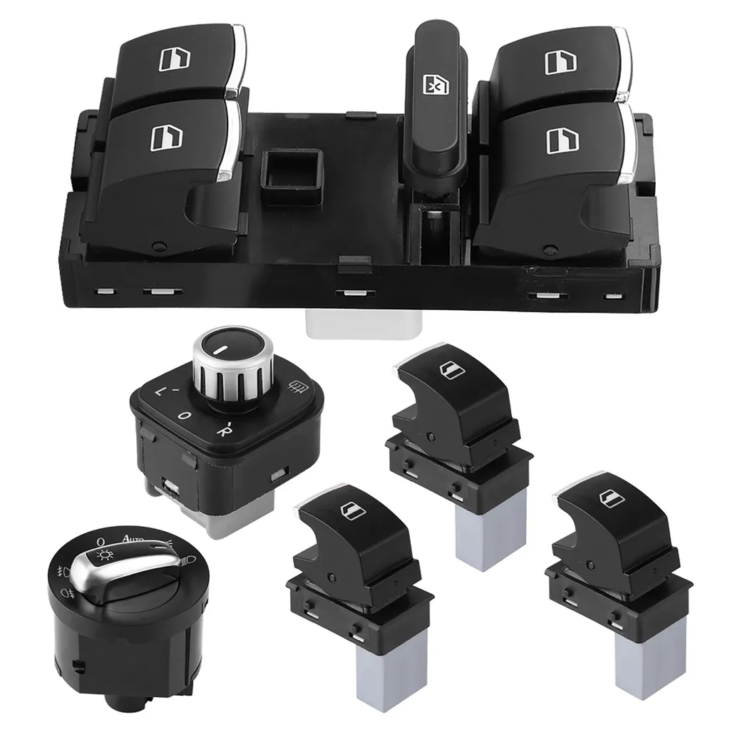 Interruttore Finestra Fari VW 5ND941431B 5ND959857 Kit Ricambio 6pz