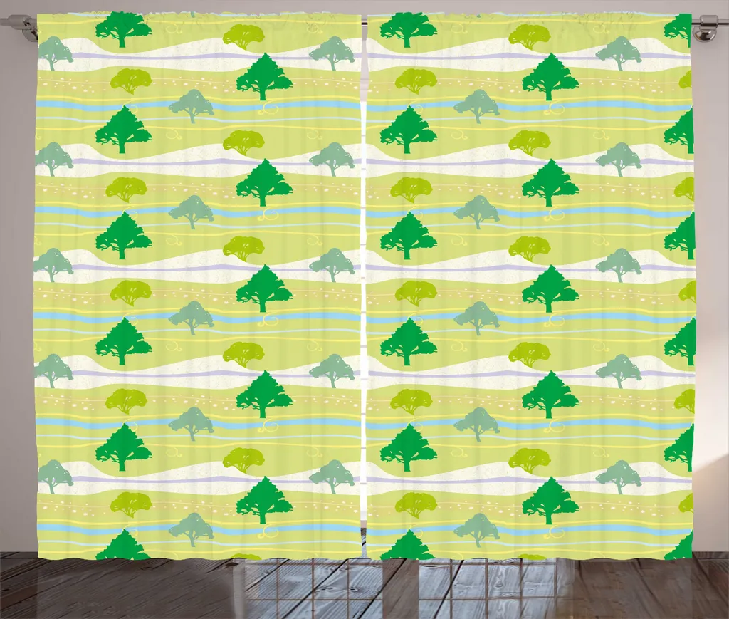 Rideau Forêt XXL 280x225 cm : Solution Déco pour Grandes Fenêtres et Baies