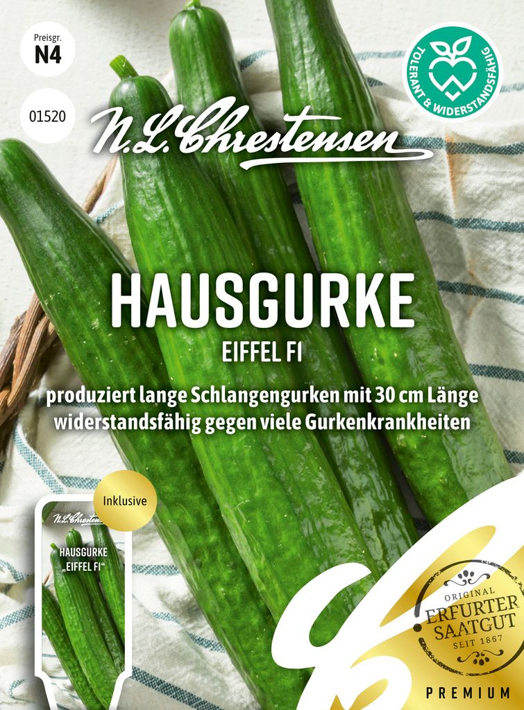 Hausgurke Eiffel F1 | Gurkensamen von N.L. Chrestensen