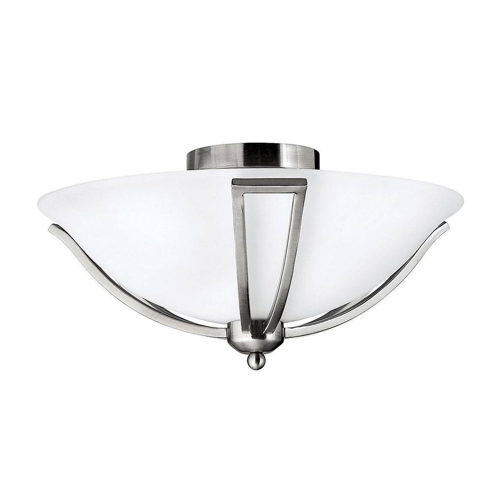 Elstead Bolla Deckenleuchte E27 2-fach 20cm Nickel Produktbild 