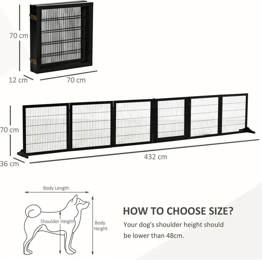 Barrière de Sécurité Grand Chien 432 cm Grille de Protection Modulable