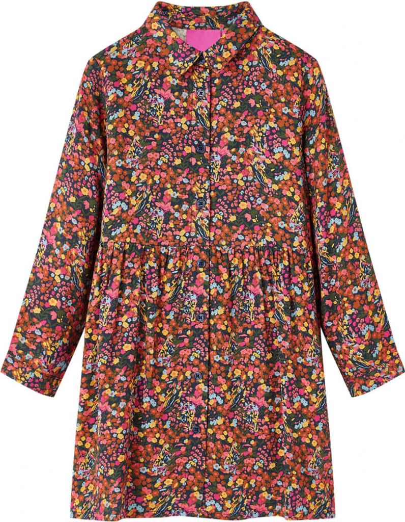 (Design 2026)Kinderkleid - elegantes Design - mit Langen Ärmeln Mehrfarbig 128 NEU112452 - Babyregenbekleidung