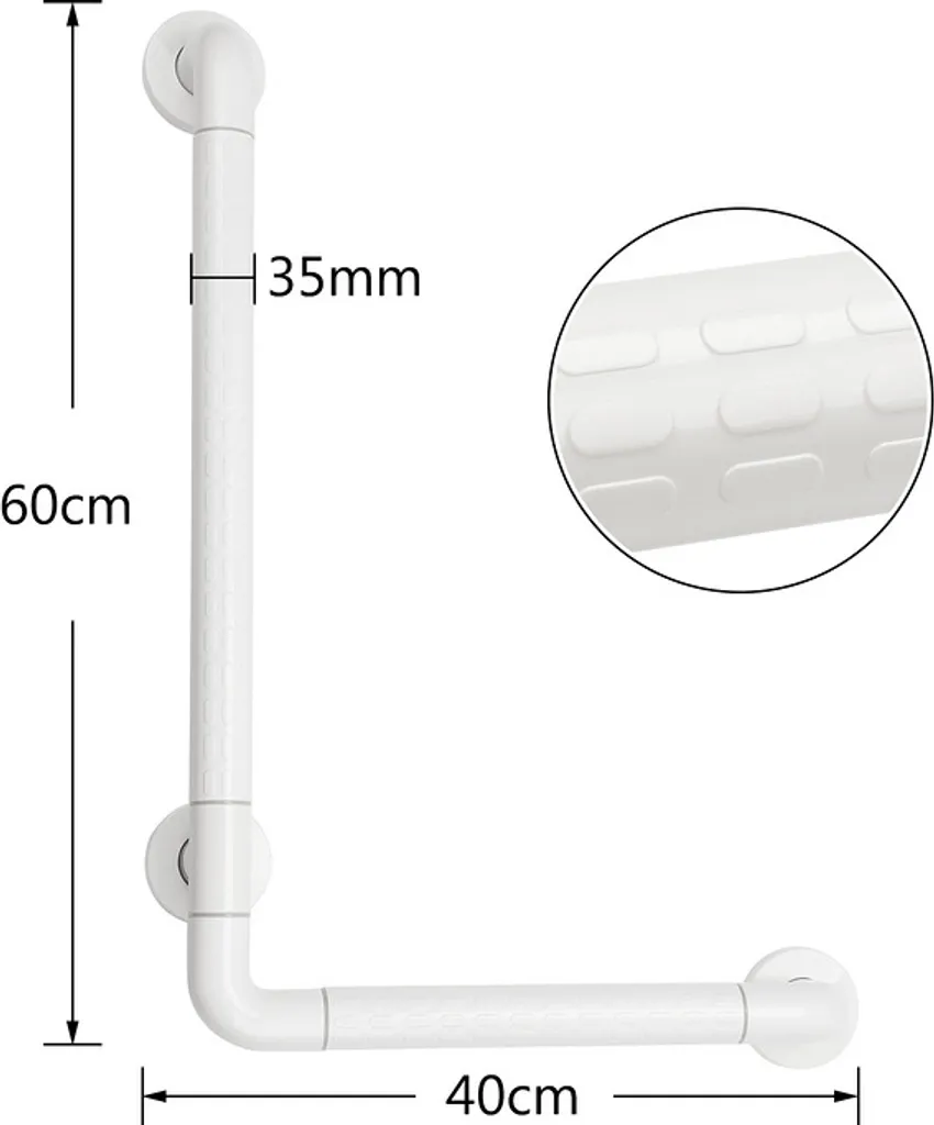 Grab Rail Jiubiaz Antiscivolo 60x40cm - Maniglia Bagno Inox/Nylon - 2