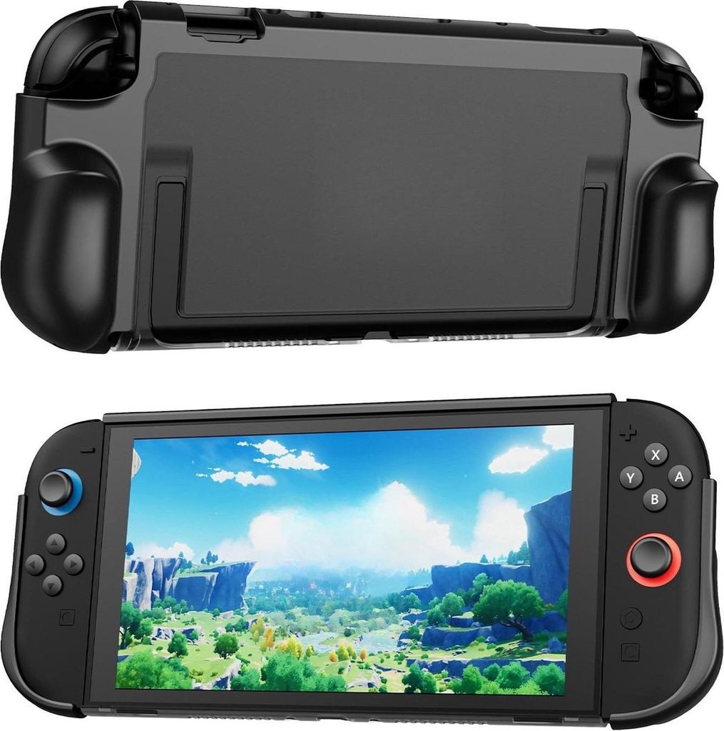 Für Nintendo Switch 2 Stoßfeste TPU+PC Schutzhülle Schutzcase (Schwarz)