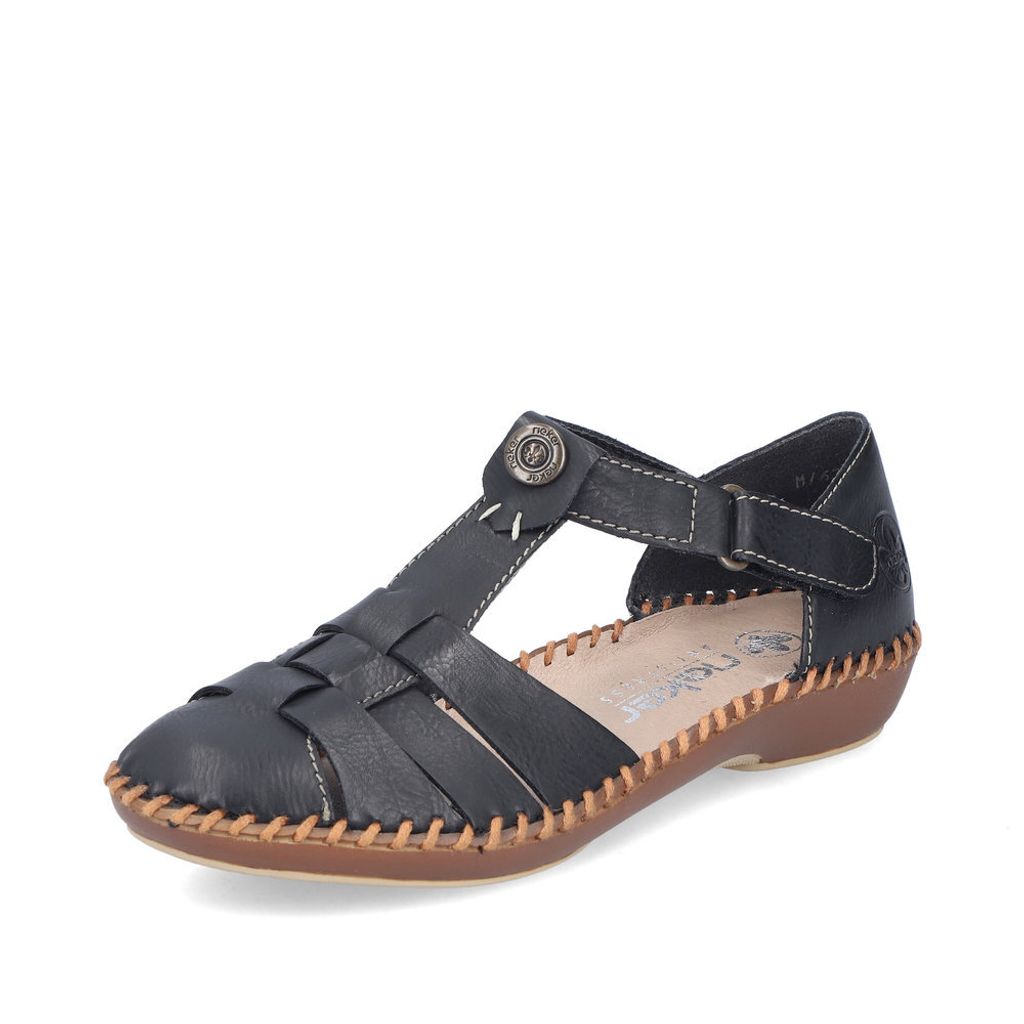 Rieker Komfort Slipper Damen 31373432383134 Schwarz 42 EU