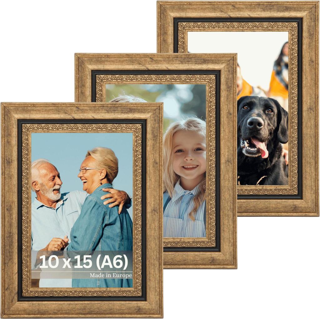 Bilderrahmen "Boho" - Farbe: Gold - Größe: 10 x 15 cm / 3x