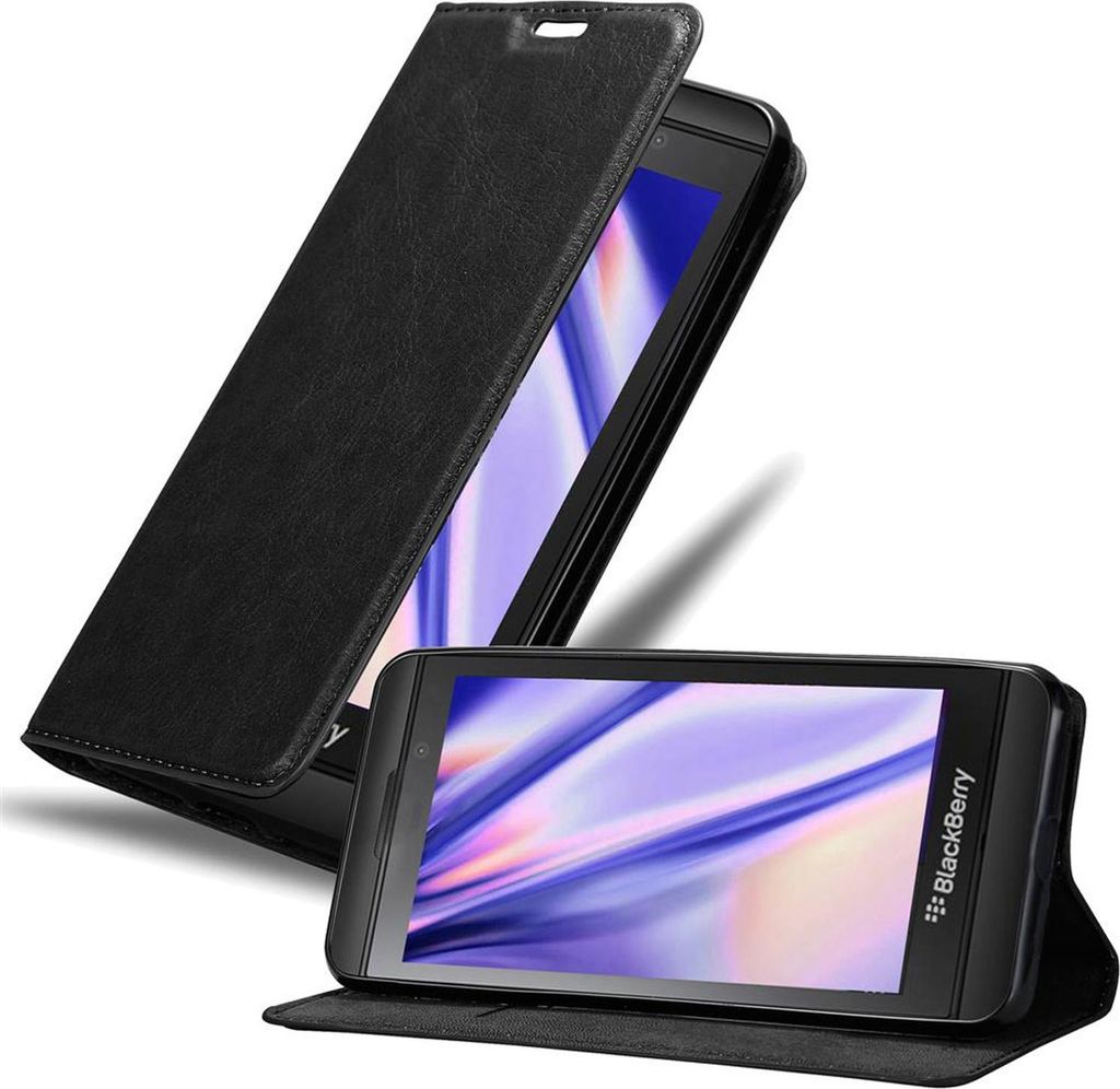 Cadorabo Hülle für Blackberry Z10 Schutz Hülle in Schwarz Handyhülle Etui Case Cover Magnetverschluss