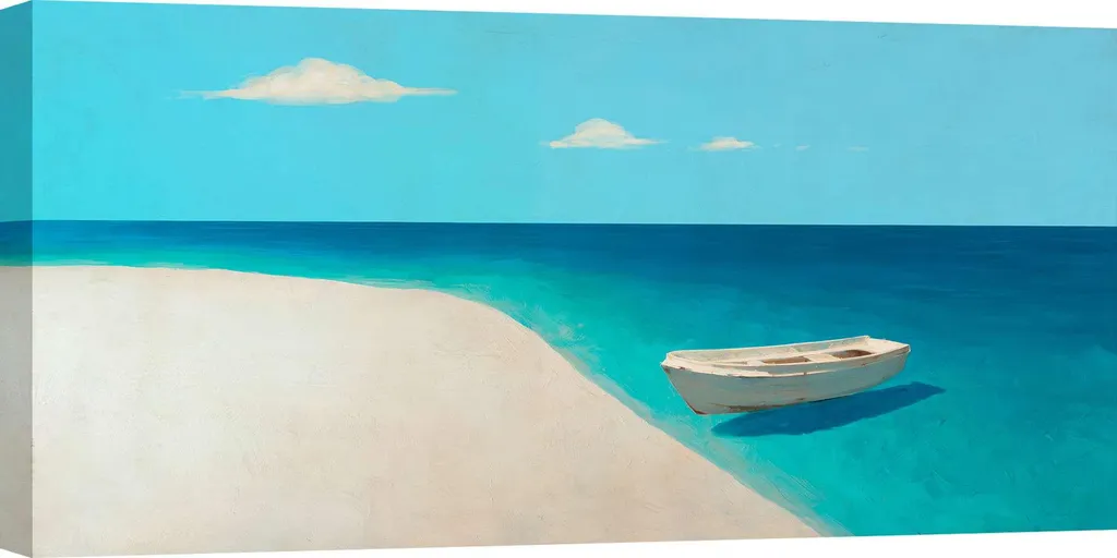 Tableau paysage marin moderne en toile imprimée pour grand mur de salon